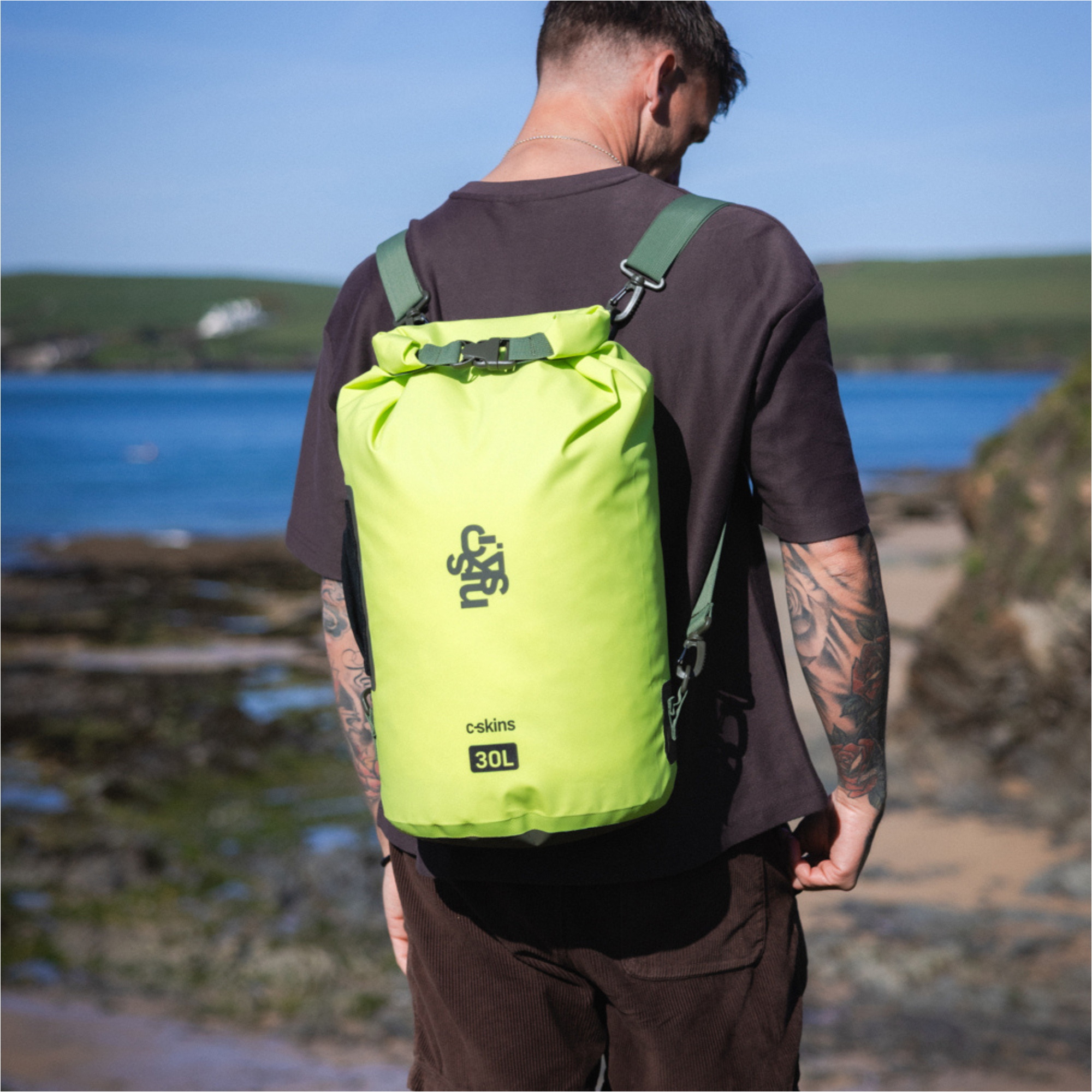 2026 C-Skins Session 30L Dry Bag C-DBSE30 - Flash Green